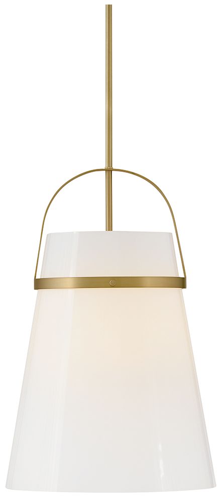 Image 4 Hinkley Tori 14" Wide Lacquered Brass Bell Pendant Light more views