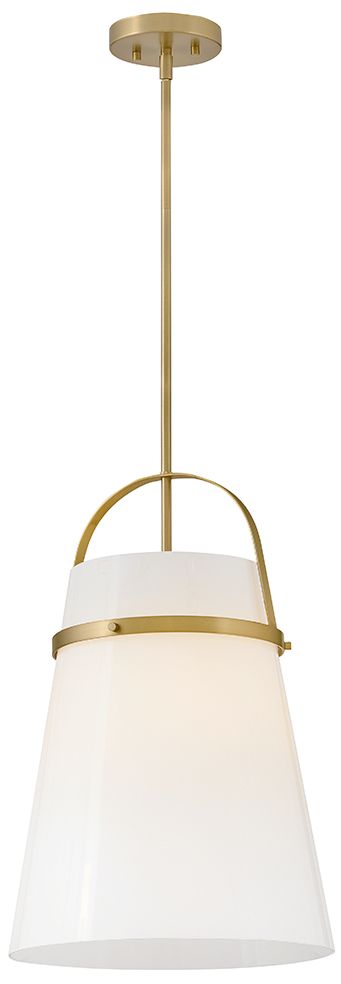 Image 6 Hinkley Tori 14" Wide Lacquered Brass Bell Pendant Light more views