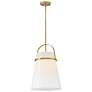 6_Hinkley Tori 14" Wide Lacquered Brass Bell Pendant Light more views