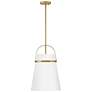 7_Hinkley Tori 14" Wide Lacquered Brass Bell Pendant Light more views