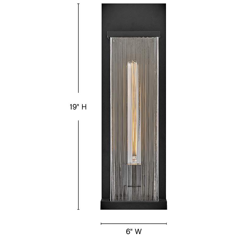 Image 3 Hinkley Torrent 19" High Black Outdoor Wall Light more views