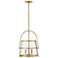 Hinkley Tournon 15" Wide 2-Light Glass and Heritage Brass Pendant