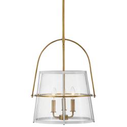 Hinkley Tournon 15" Wide Heritage Brass 3-Light Pendant