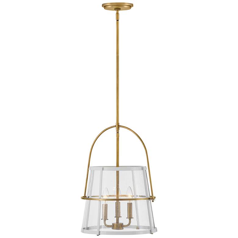 Image 7 Hinkley Tournon 15" Wide Heritage Brass 3-Light Pendant more views