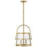 1_Hinkley Tournon 15" Wide Heritage Brass 4-Light Pendant