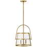 2_Hinkley Tournon 15" Wide Heritage Brass 4-Light Pendant more views