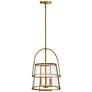 3_Hinkley Tournon 15" Wide Heritage Brass 4-Light Pendant more views