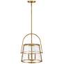 4_Hinkley Tournon 15" Wide Heritage Brass 4-Light Pendant more views