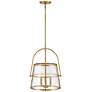 5_Hinkley Tournon 15" Wide Heritage Brass 4-Light Pendant more views