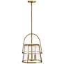 6_Hinkley Tournon 15" Wide Heritage Brass 4-Light Pendant more views