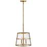 7_Hinkley Tournon 15" Wide Heritage Brass 4-Light Pendant more views