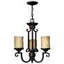 Hinkley Traditional 16.5" Black Finish Candle Glass Scroll Chandelier