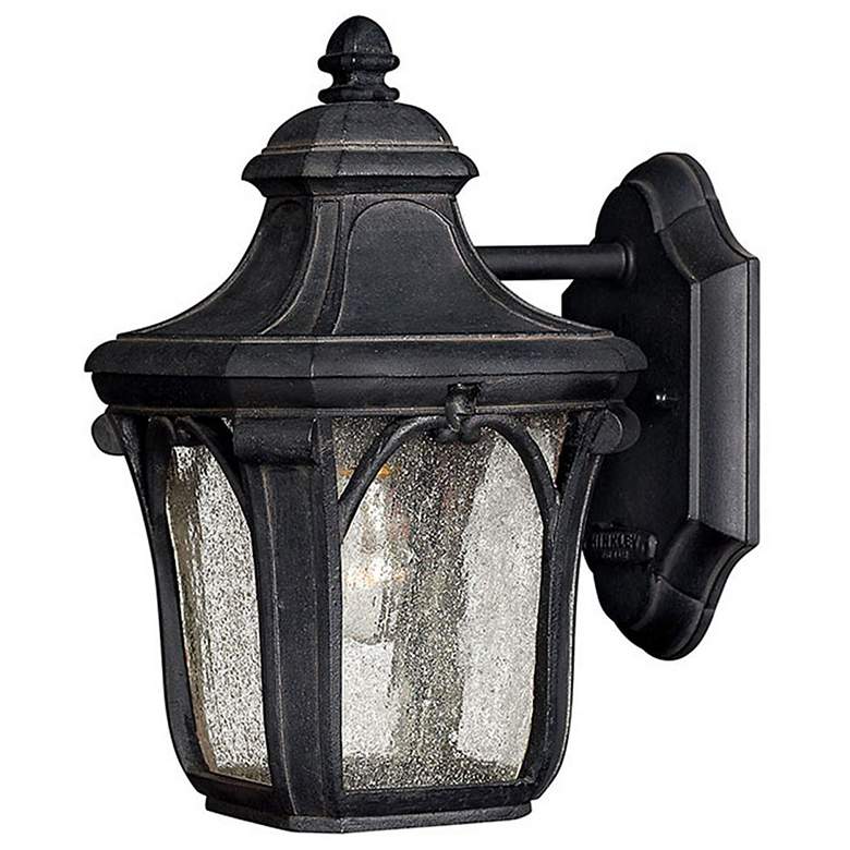 Image 1 Hinkley Trafalgar 10" High Museum Black Outdoor Wall Mount Lantern