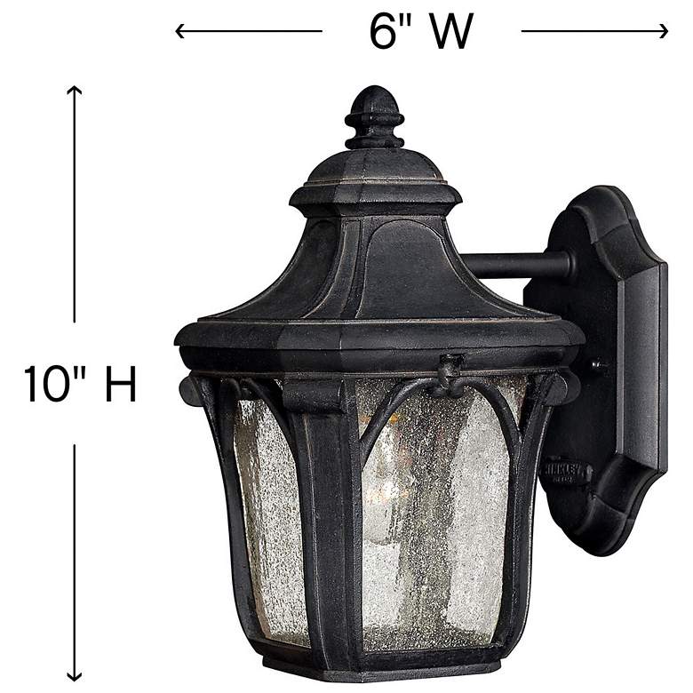Image 4 Hinkley Trafalgar 10" High Museum Black Outdoor Wall Mount Lantern more views