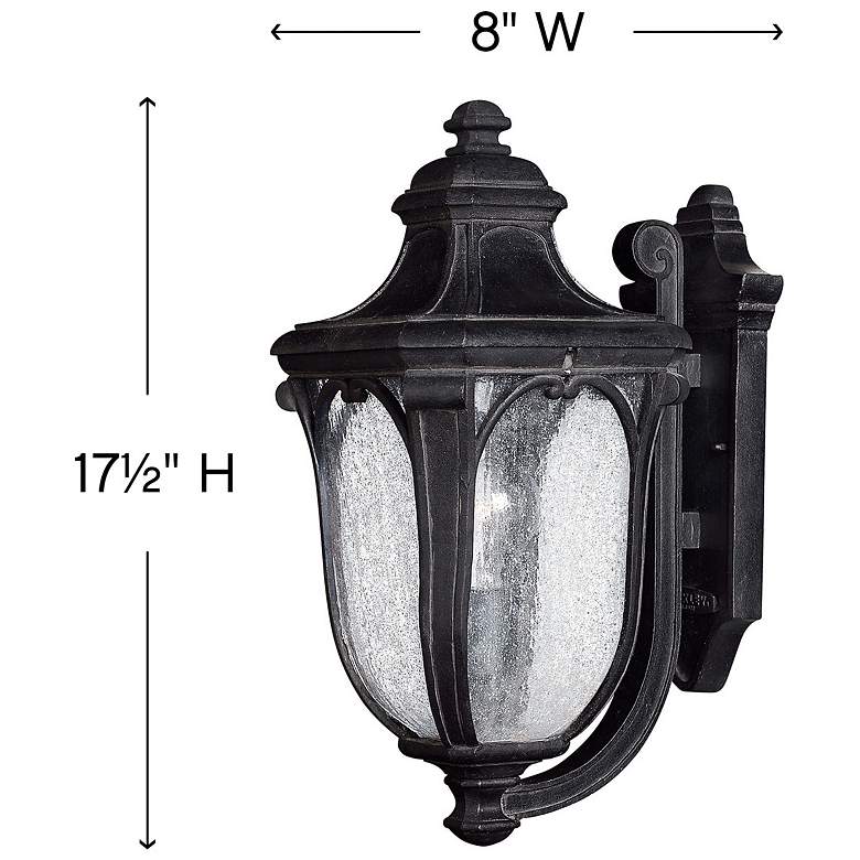 Image 4 Hinkley Trafalgar 17 1/2" High Museum Black Outdoor Lantern Wall Light more views