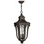 1_Hinkley Trafalgar 25"H Mocha 3-Light Outdoor Hanging Light