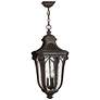 2_Hinkley Trafalgar 25"H Mocha 3-Light Outdoor Hanging Light more views