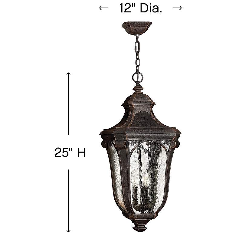 Image 4 Hinkley Trafalgar 25"H Mocha 3-Light Outdoor Hanging Light more views