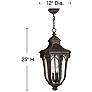 4_Hinkley Trafalgar 25"H Mocha 3-Light Outdoor Hanging Light more views