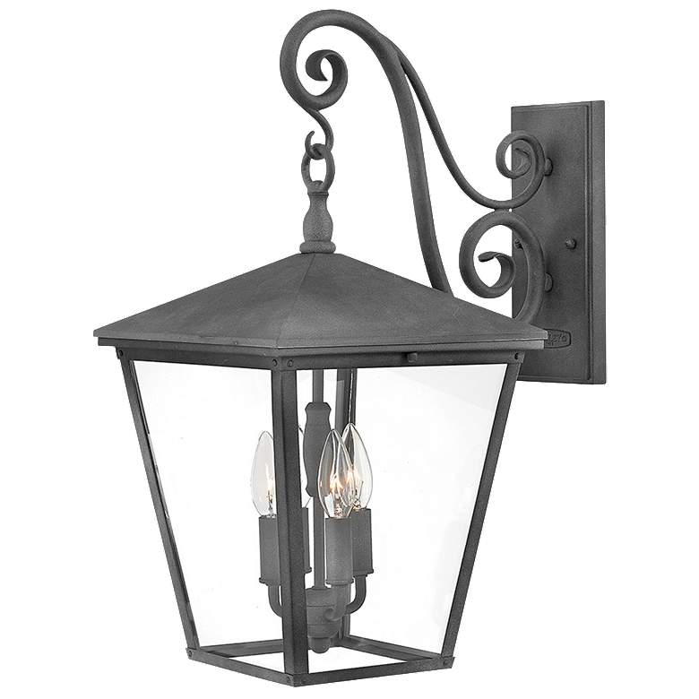 Image 1 Hinkley Trellis 22 1/4" High Aged Zinc Traditional Outdoor Wall Light