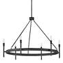 1_Hinkley Tress 36 1/4"W Forged Iron 6-Light Ring Chandelier