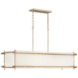 Hinkley Tress 42" Wide 6-Light Gold Rectangular Linear Chandelier