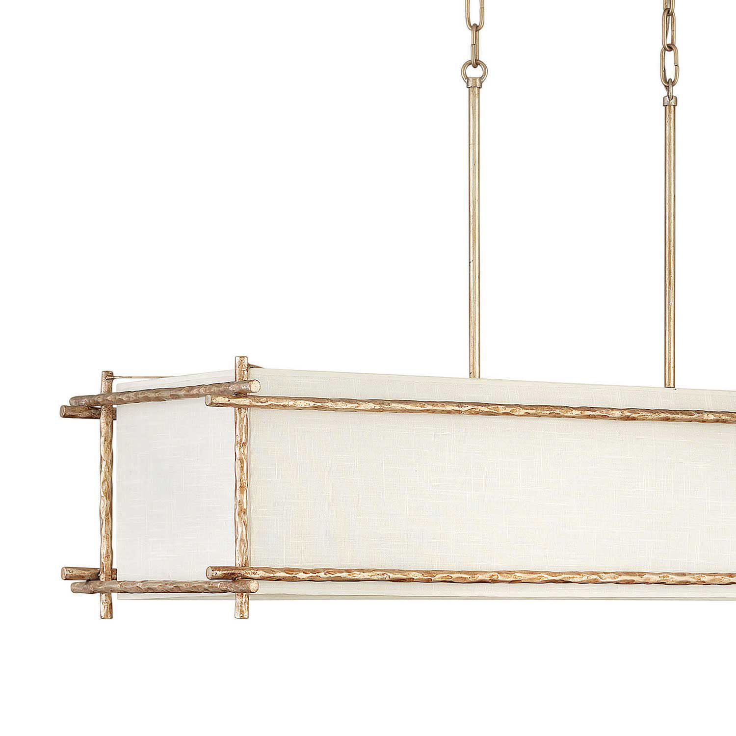 Thumbnail3 of Hinkley Tress 42" Wide 6-Light Gold Rectangular Linear Chandelier more views