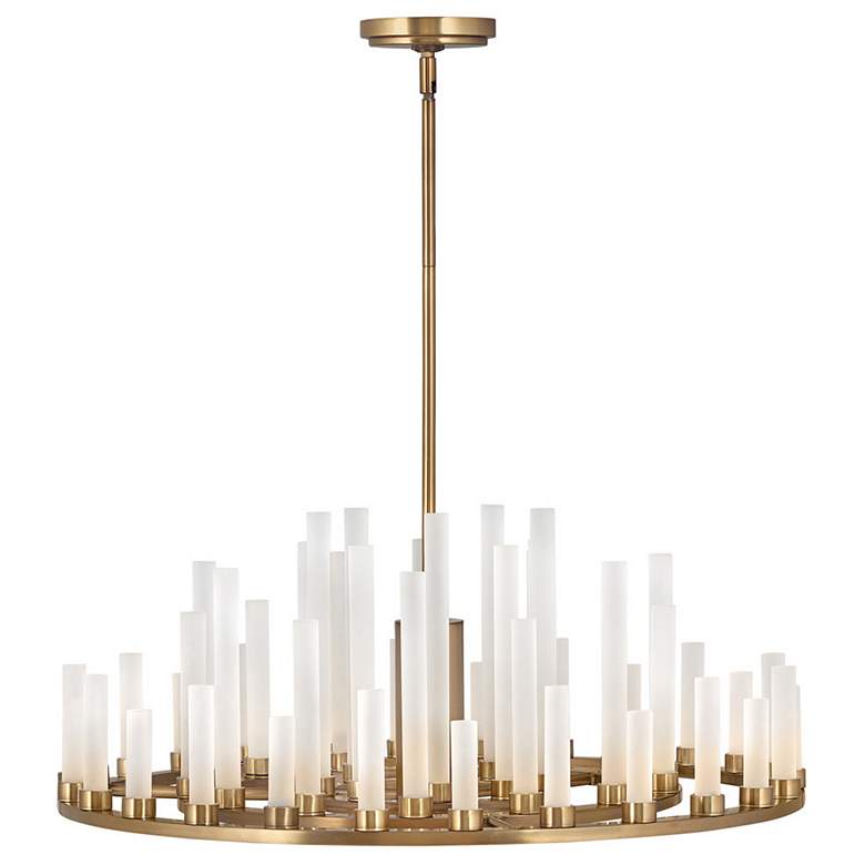 Image 1 Hinkley Trinity 27 1/4 inch Wide Brass Modern LED Ring Chandelier