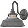 Hinkley Troyer 10" High Aged Zinc Outdoor Wall Light