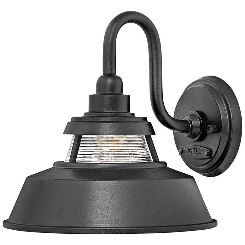 Image 1 Hinkley Troyer 10" High Black Outdoor Wall Light