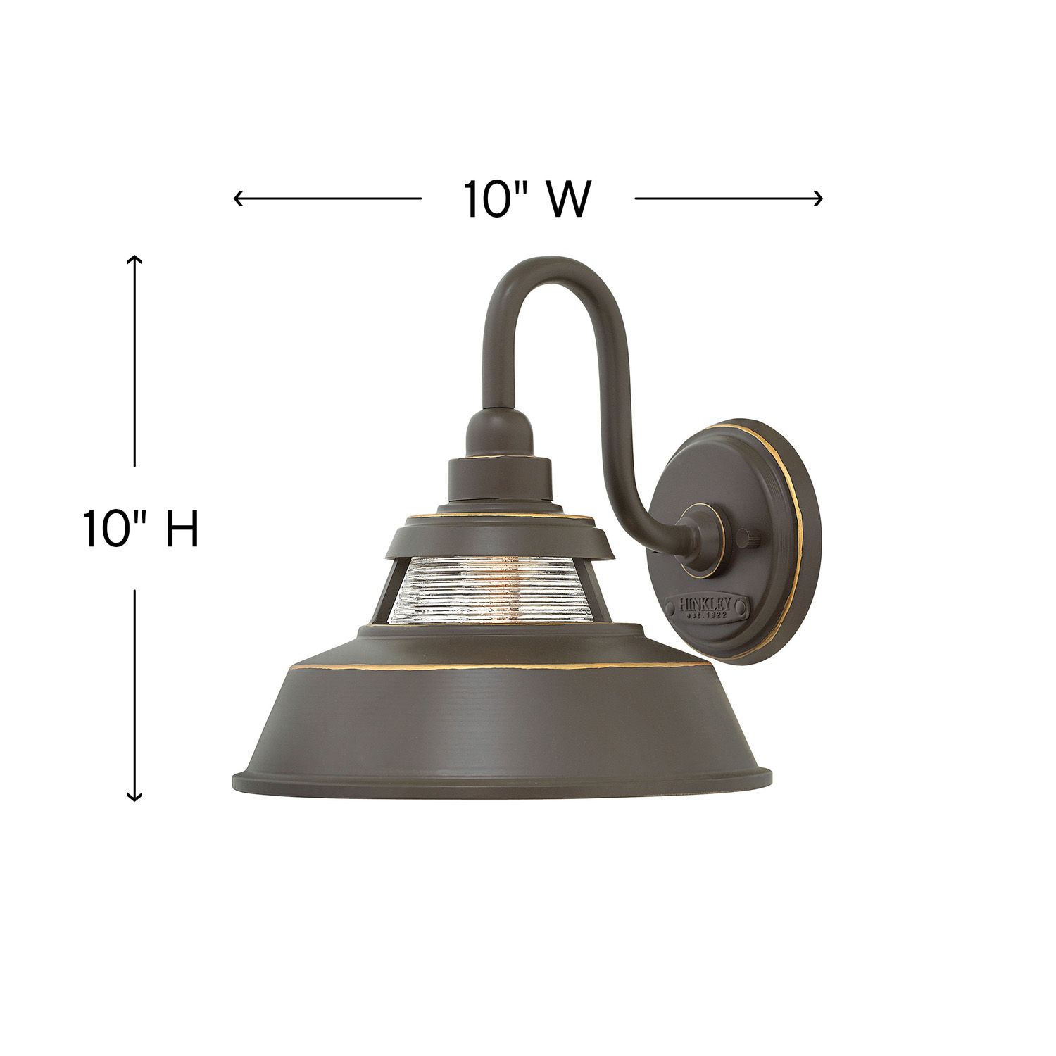 Image 4 Hinkley Troyer 10" High Oil Rubbed Bronze Outdoor Wall Light more views