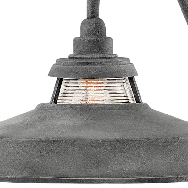 Image 3 Hinkley Troyer 12" High Aged Zinc Outdoor Wall Light more views
