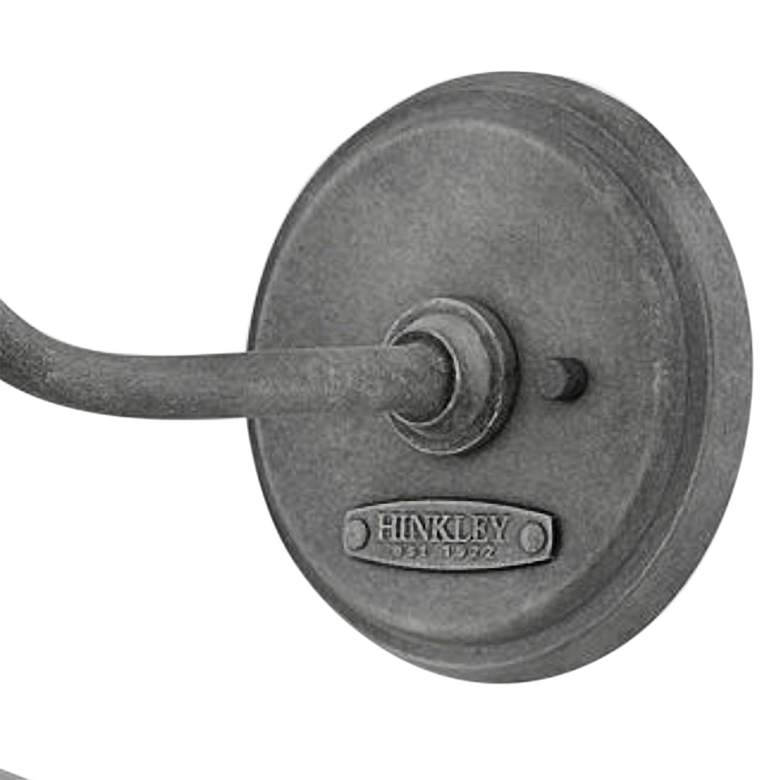 Image 4 Hinkley Troyer 12" High Aged Zinc Outdoor Wall Light more views