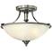 Hinkley Truman 16" Wide Antique Nickel Ceiling Light