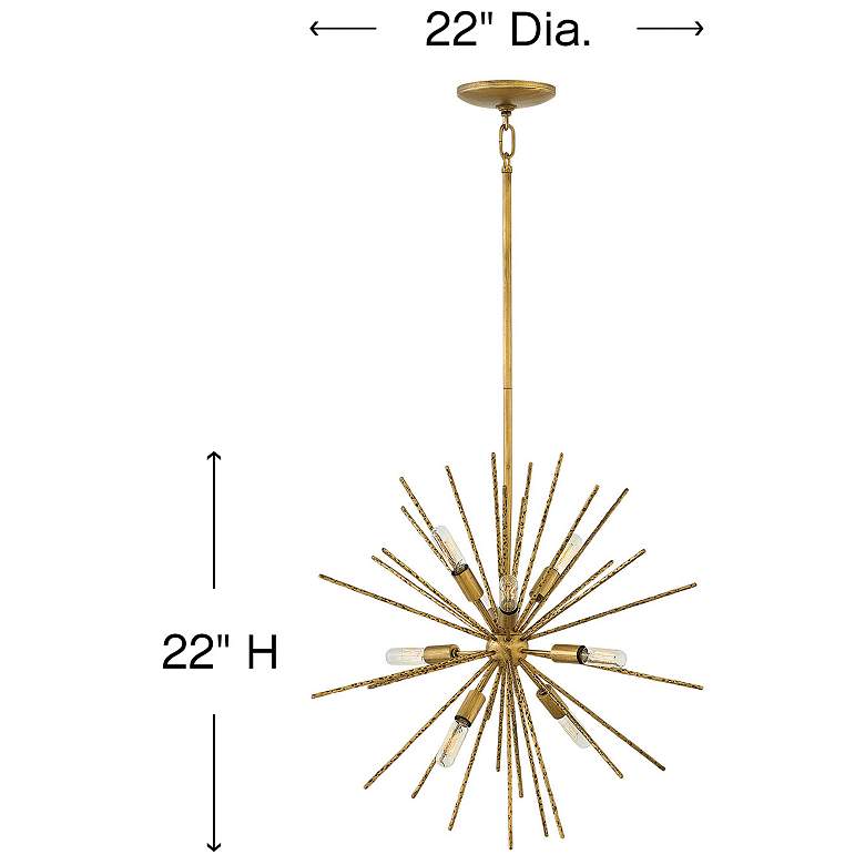 Image 4 Hinkley Tryst 22"W Burnished Gold 8-Light Sputnik Chandelier more views
