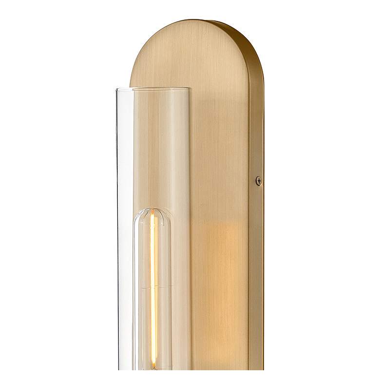 Image 2 Hinkley Tully 18" High Lacquered Brass Wall Sconce more views