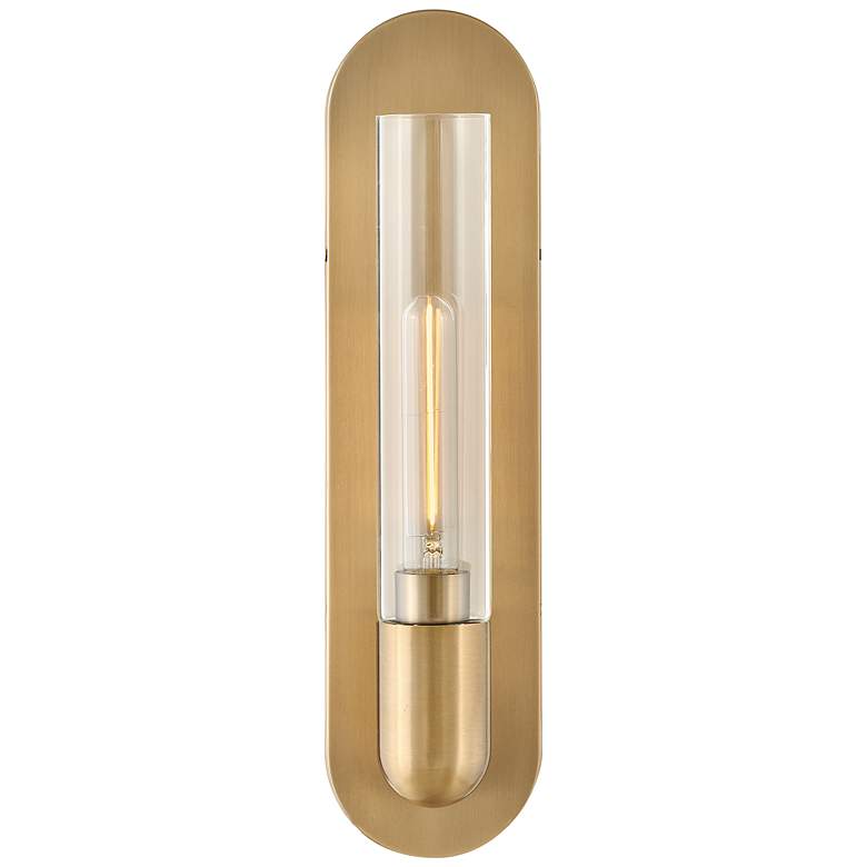 Image 3 Hinkley Tully 18" High Lacquered Brass Wall Sconce more views