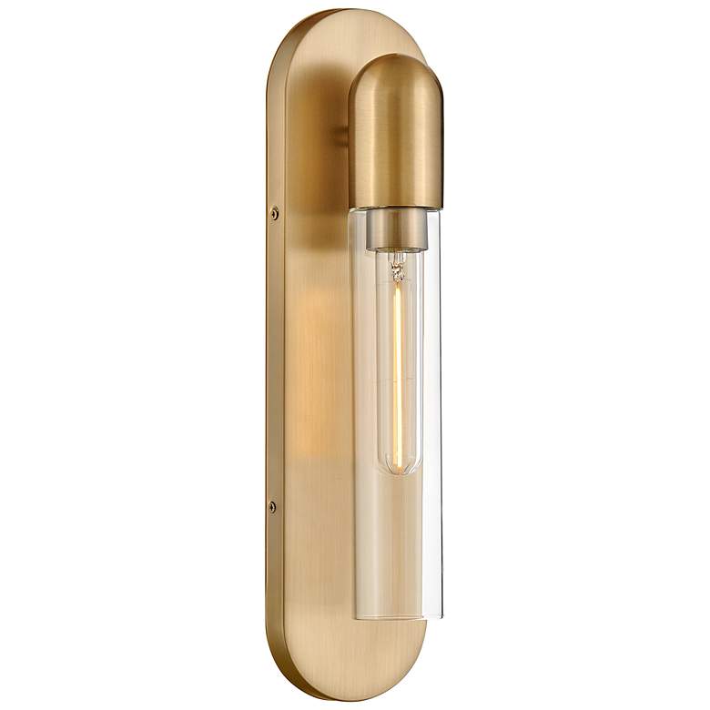 Image 6 Hinkley Tully 18" High Lacquered Brass Wall Sconce more views