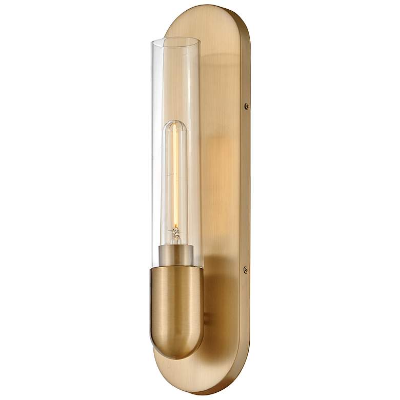 Image 7 Hinkley Tully 18" High Lacquered Brass Wall Sconce more views