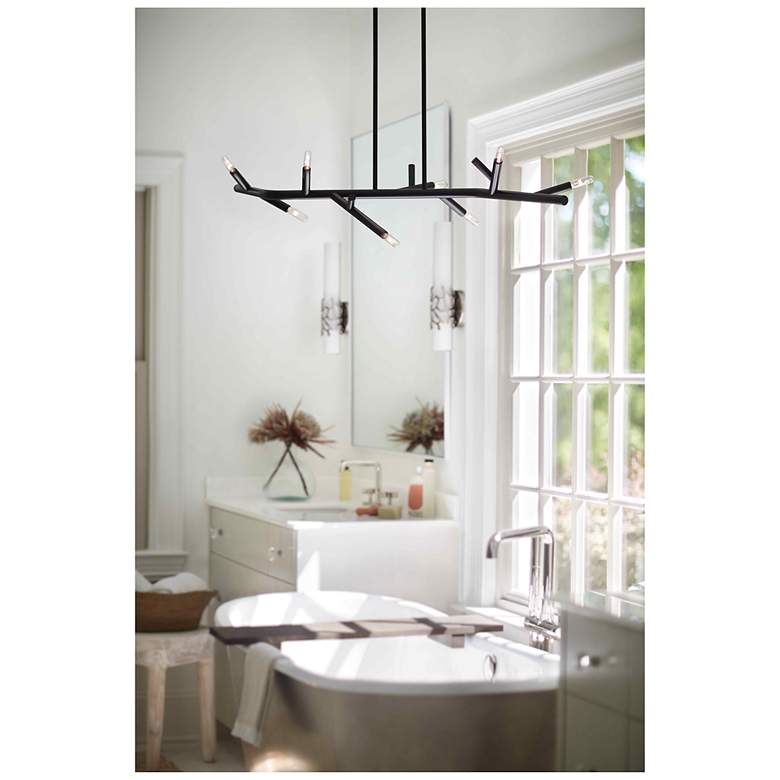 Image 4 Hinkley Twiggy 38" Wide 8-Light Modern Black Linear Chandelier more views