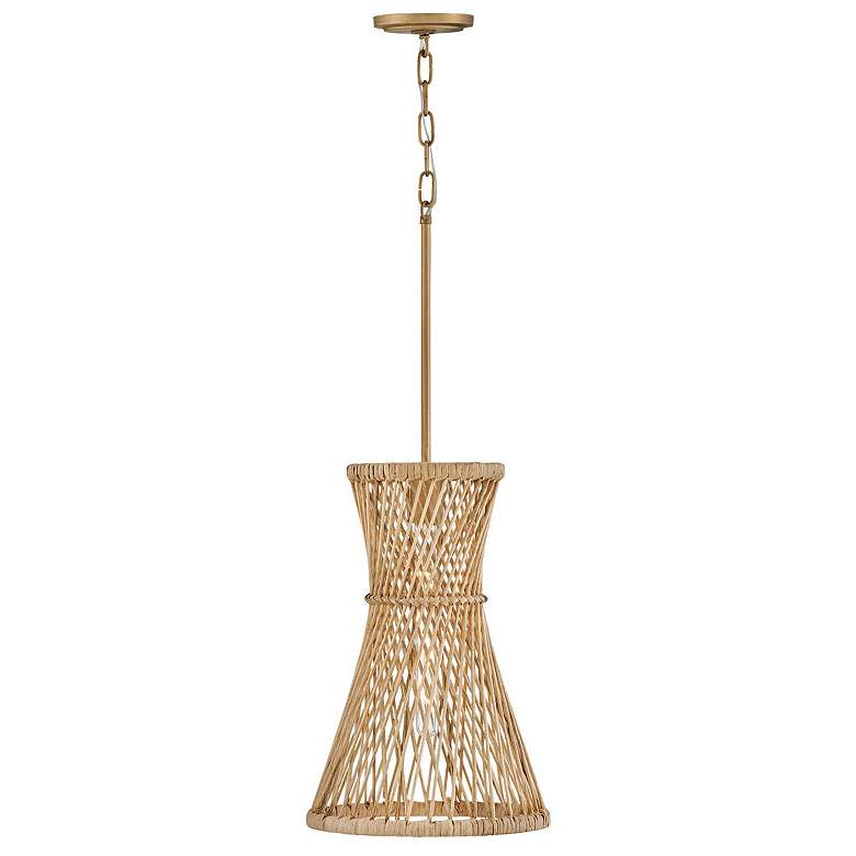 Image 1 Hinkley Twyla 12" Wide Hourglass Burnished Gold Modern Pendant
