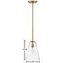 3_Hinkley Vance 10" Wide Heritage Brass Seeded Glass Modern Mini Pendant more views