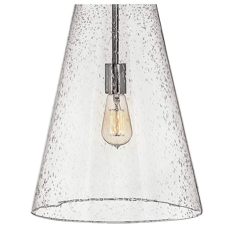 Image 3 Hinkley Vance 13 inchW Polished Nickel and Glass Pendant Light more views