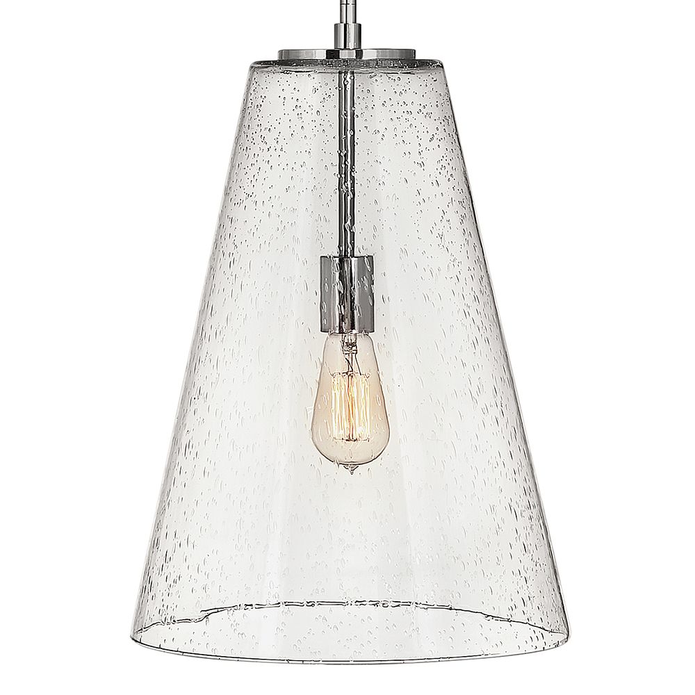 Image 5 Hinkley Vance 13"W Polished Nickel and Glass Pendant Light more views