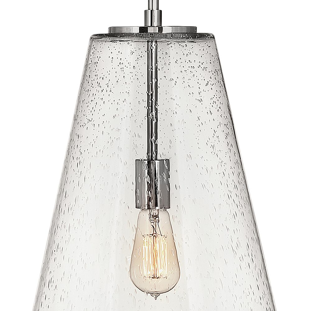 Image 6 Hinkley Vance 13"W Polished Nickel and Glass Pendant Light more views