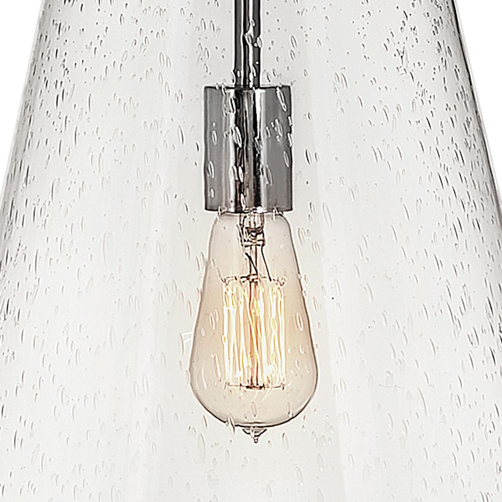 Image 7 Hinkley Vance 13"W Polished Nickel and Glass Pendant Light more views