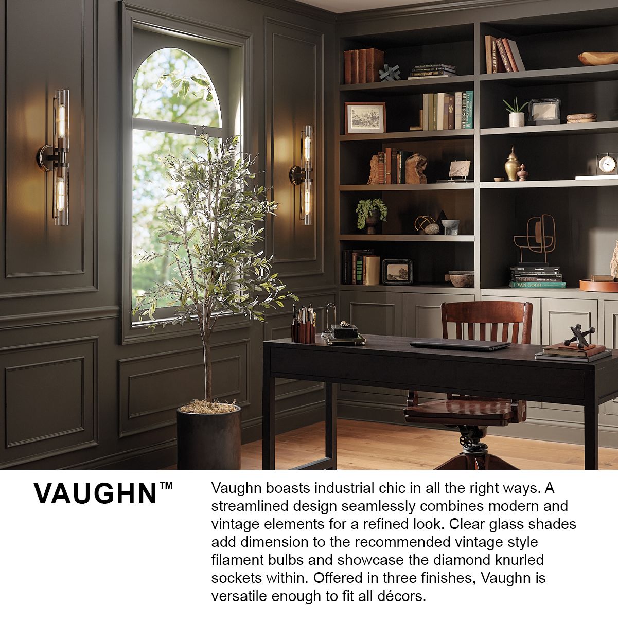 Hinkley Vaughn 25" Wide 2-Light Heritage Brass Vanity Bath Light