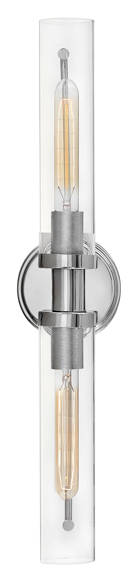 Hinkley Vaughn 25" Wide Chrome 2-Light Vanity Bath Light