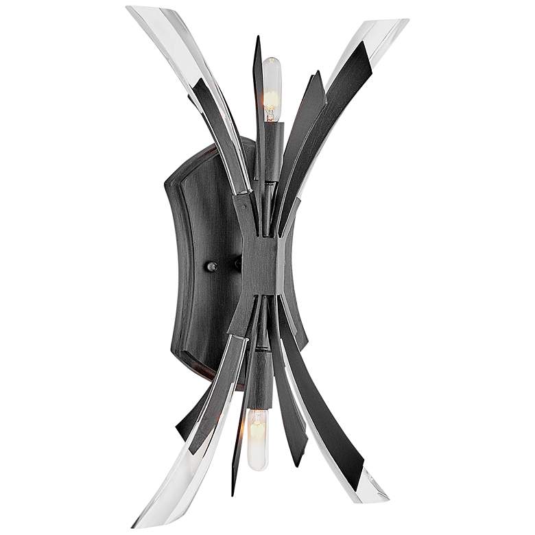 Image 1 Hinkley Vida 17 1/2" Modern 2-Light Brushed Graphite Wall Sconce