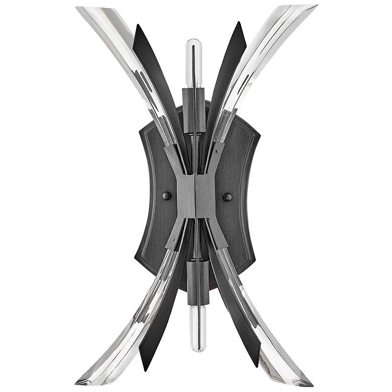 Image 6 Hinkley Vida 17 1/2" Modern 2-Light Brushed Graphite Wall Sconce more views